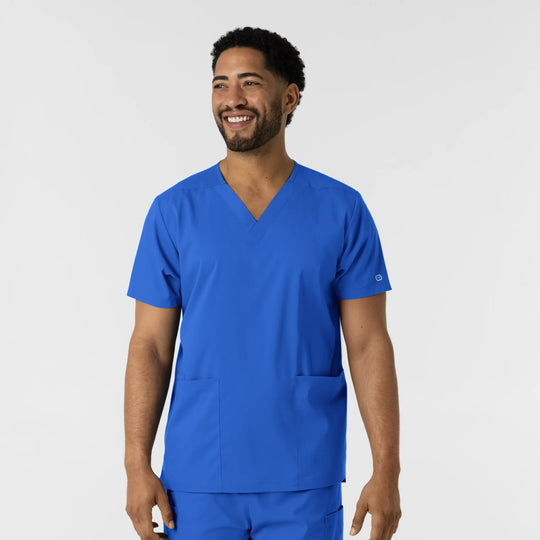 Wink Scrubs Unisex Boundless V-Neck Scrub Top Royal Blue | scrub-supply.com