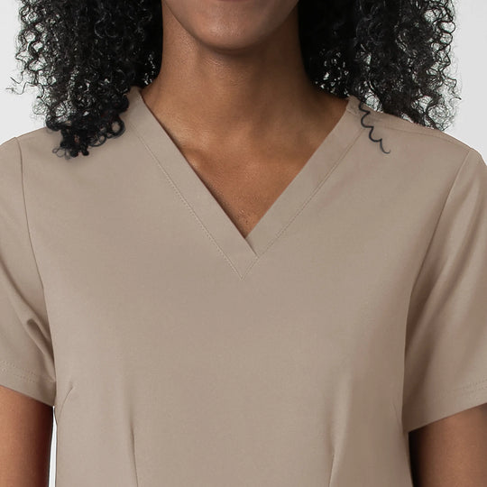 Wink Scrubs Women's Fitted 3-Pocket V-Neck Scrub Top Haze | scrub-supply.com