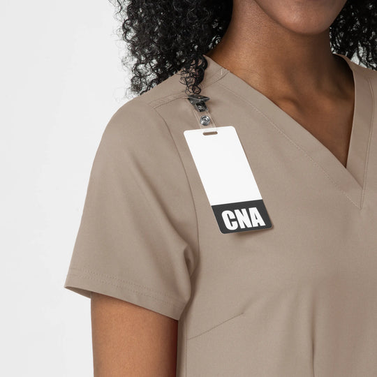Wink Scrubs Women's Fitted 3-Pocket V-Neck Scrub Top Haze | scrub-supply.com