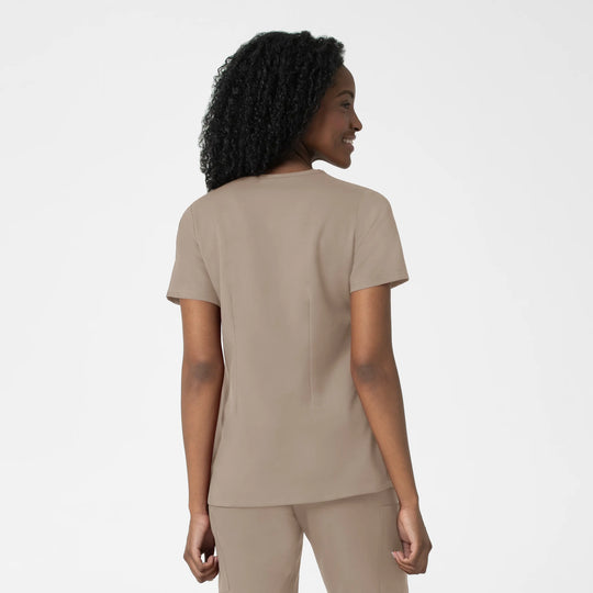 Wink Scrubs Women's Fitted 3-Pocket V-Neck Scrub Top Haze | scrub-supply.com