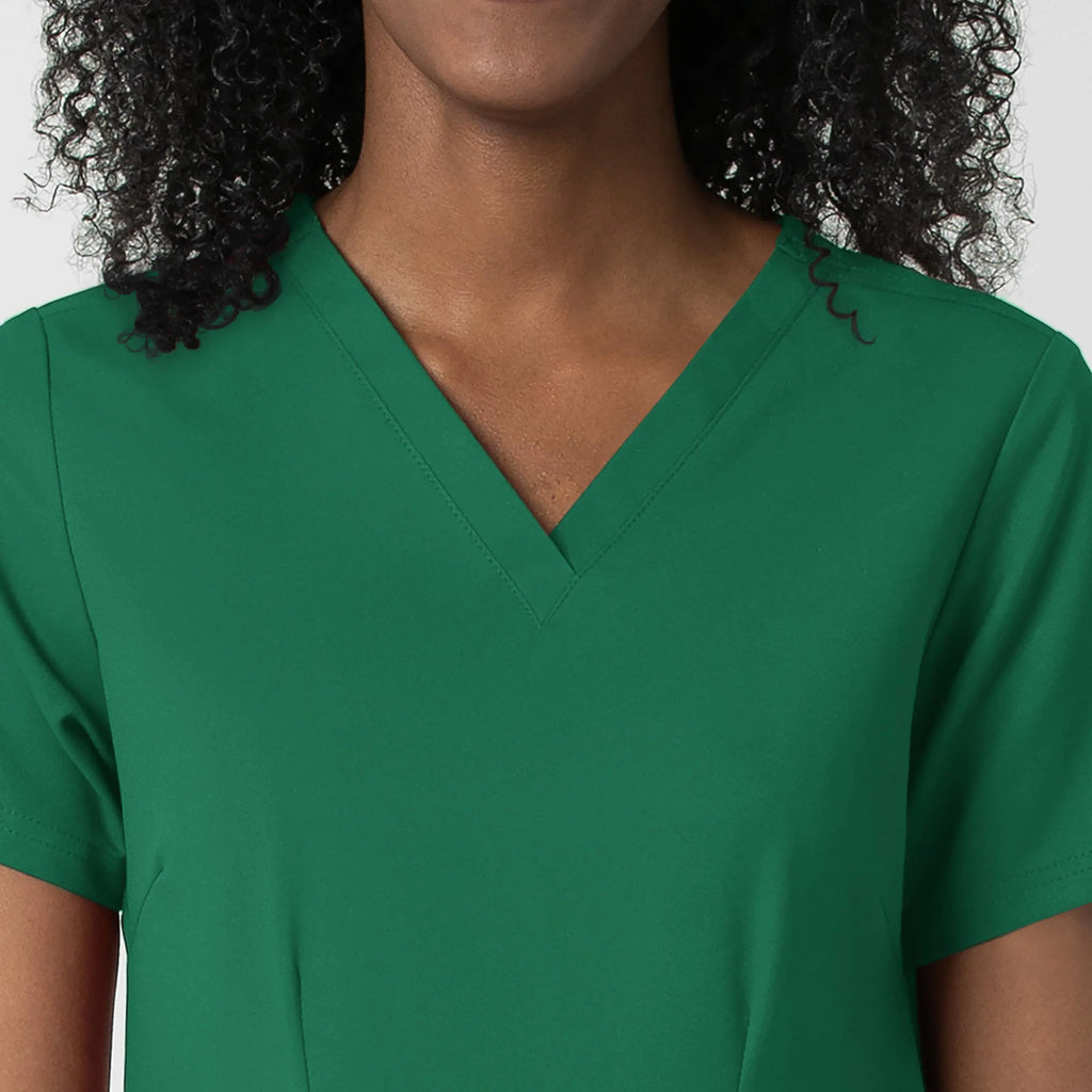 Wink Scrubs Women's Fitted 3-Pocket V-Neck Scrub Top Hunter | scrub-supply.com