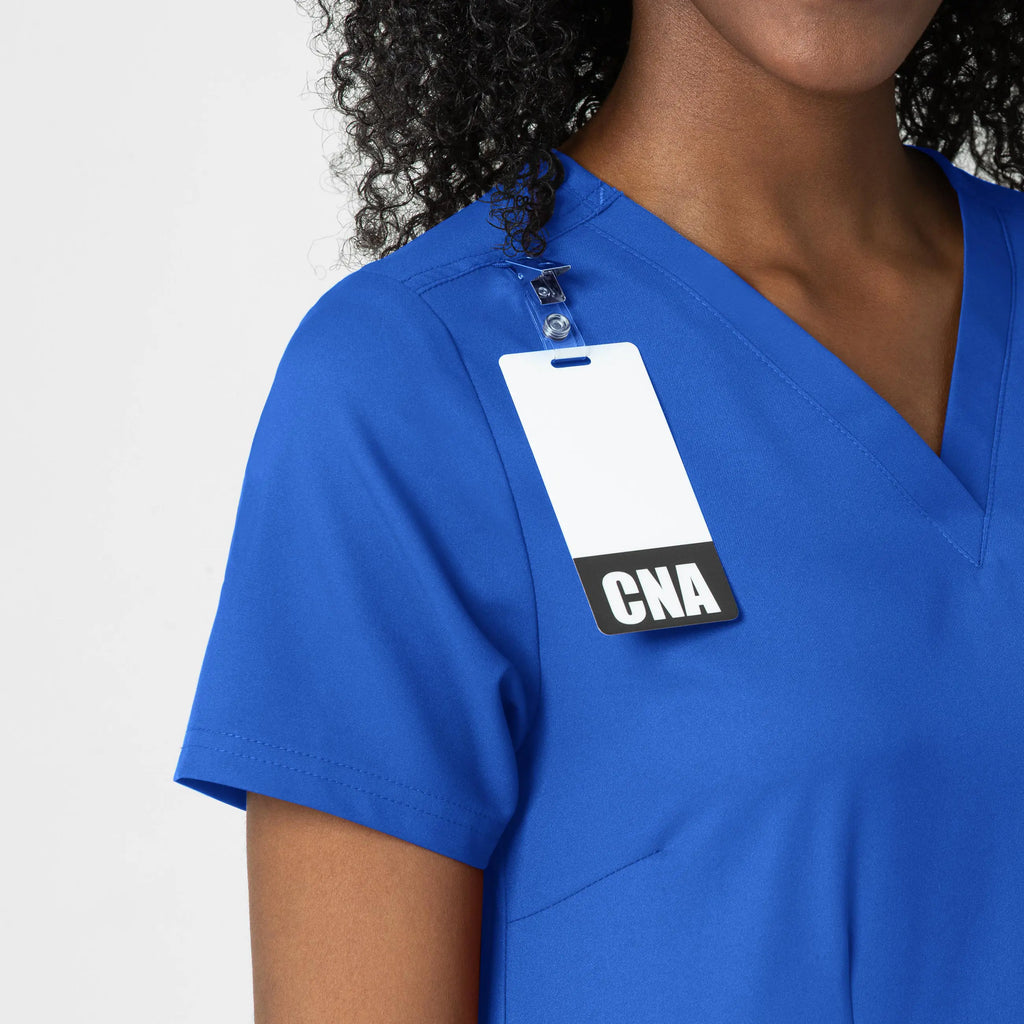 Wink Scrubs Women's Fitted 3-Pocket V-Neck Scrub Top Royal Blue | scrub-supply.com