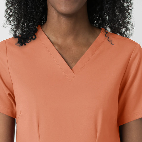 Wink Scrubs Women's Fitted 3-Pocket V-Neck Scrub Top Terracotta | scrub-supply.com