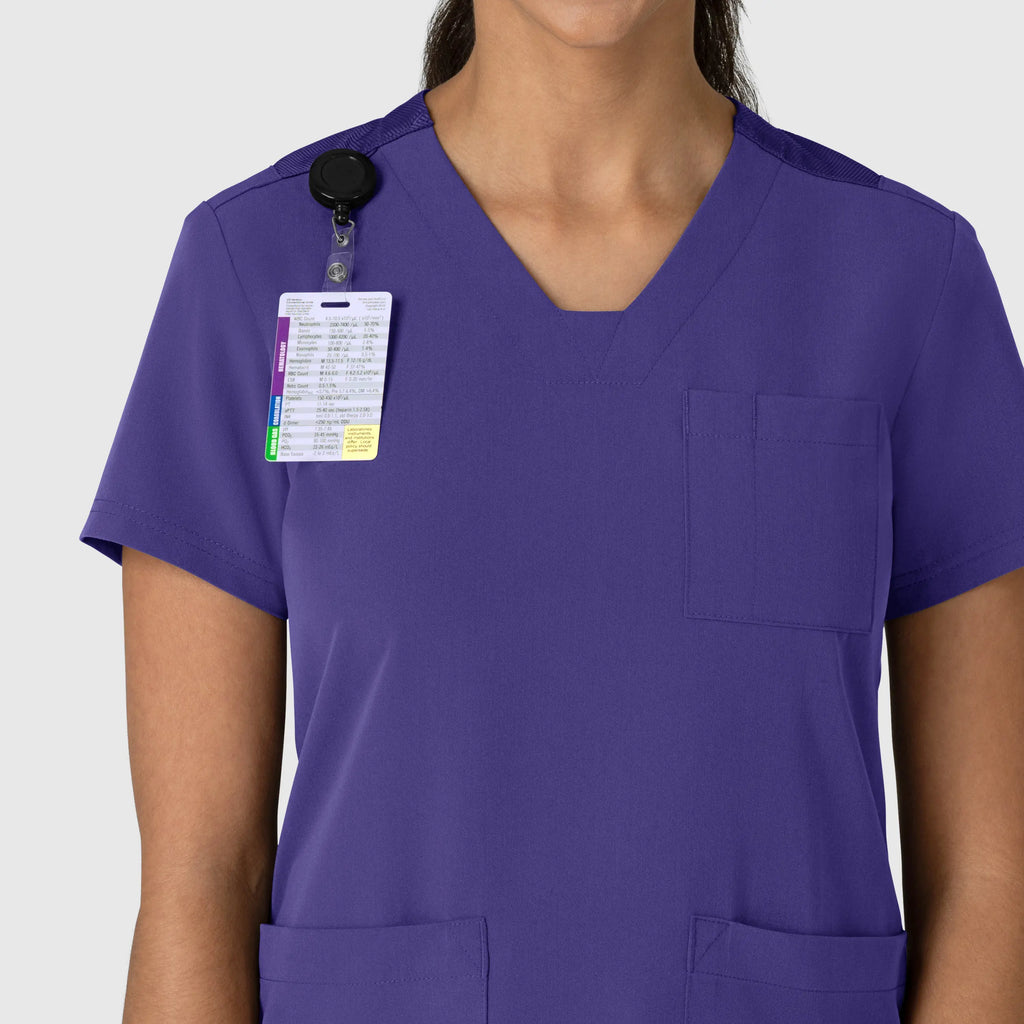 Wink Scrubs Women's Nova Flex-n-Reach V-Neck Scrub Top Grape | scrub-supply.com