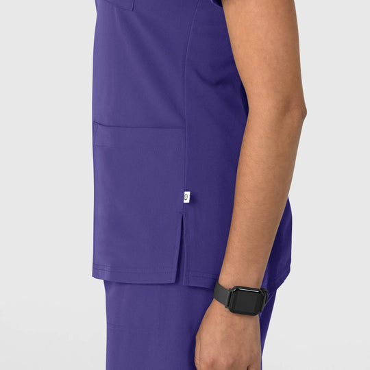 Wink Scrubs Women's Nova Flex-n-Reach V-Neck Scrub Top Grape | scrub-supply.com