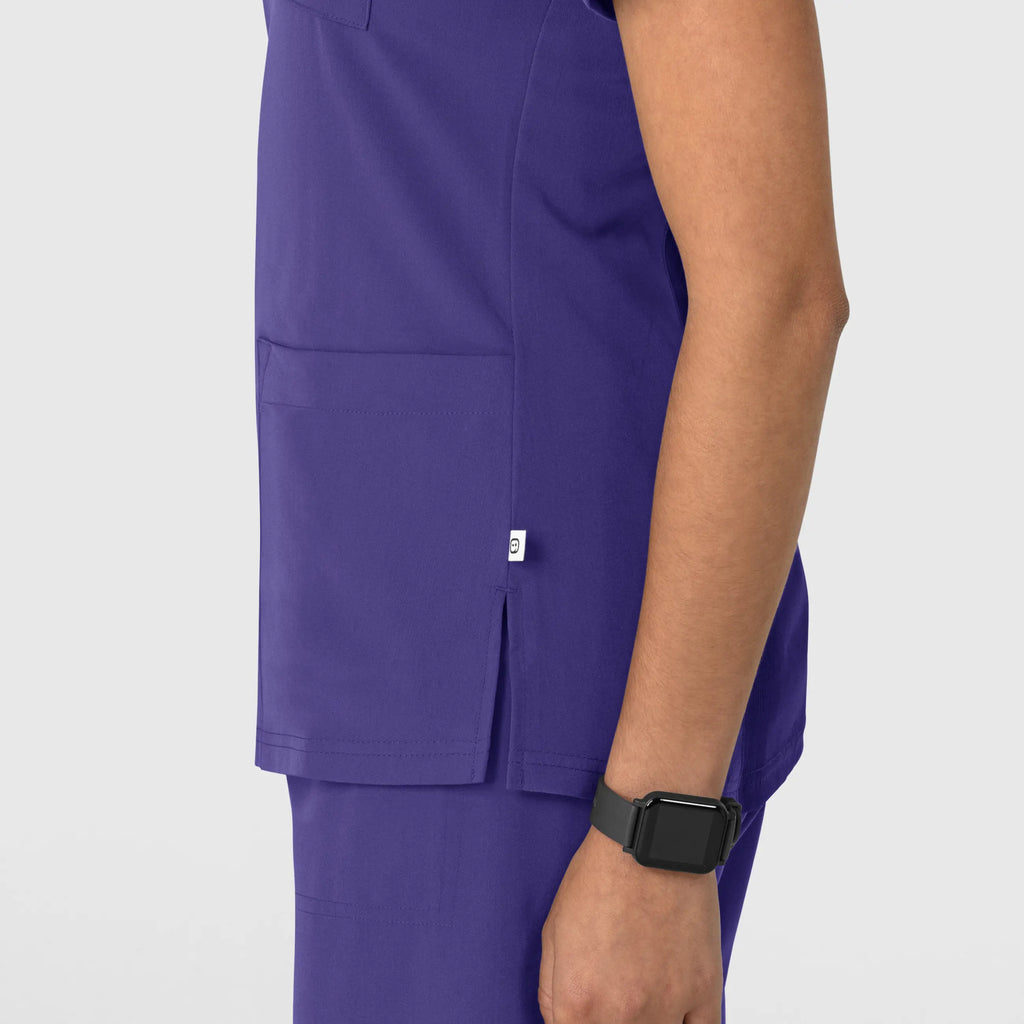 Wink Scrubs Women's Nova Flex-n-Reach V-Neck Scrub Top Grape | scrub-supply.com