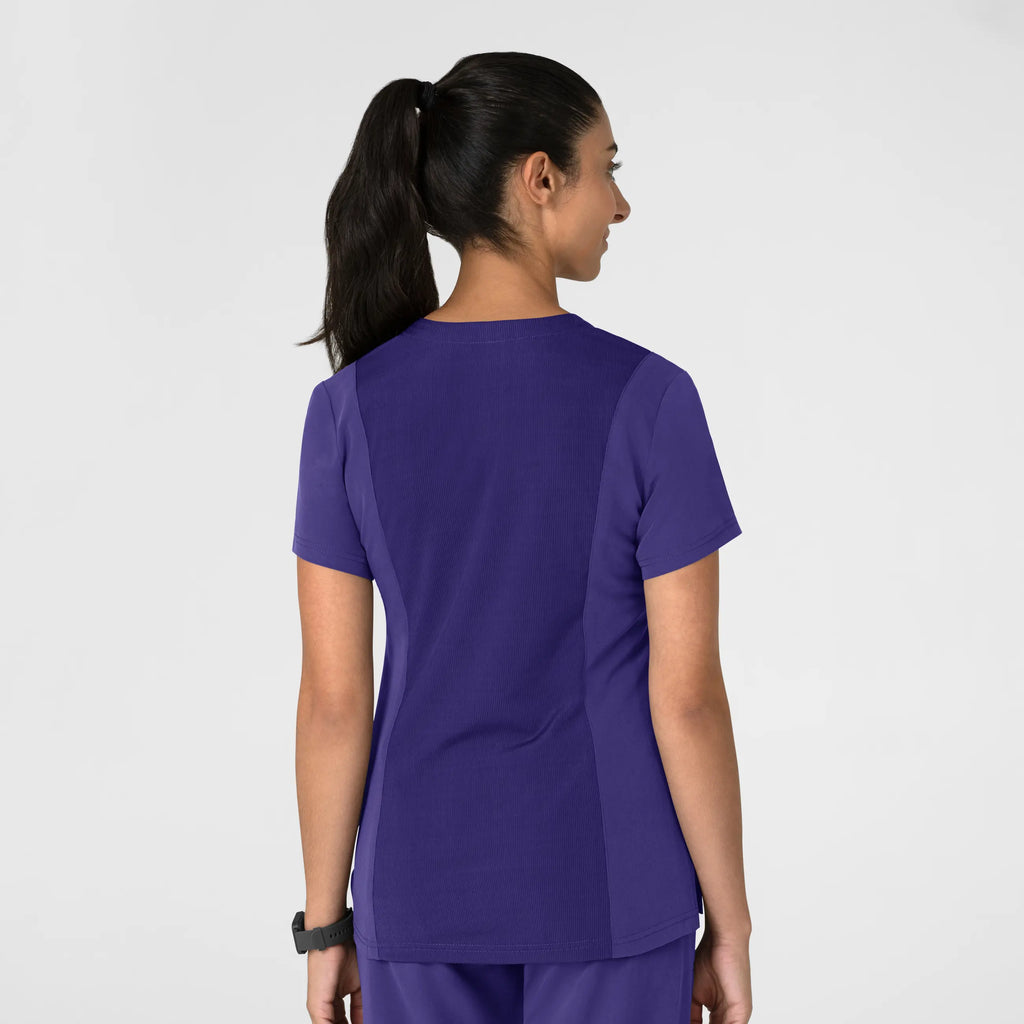 Wink Scrubs Women's Nova Flex-n-Reach V-Neck Scrub Top Grape | scrub-supply.com