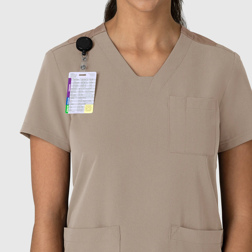 Wink Scrubs Women's Nova Flex-n-Reach V-Neck Scrub Top Haze | scrub-supply.com