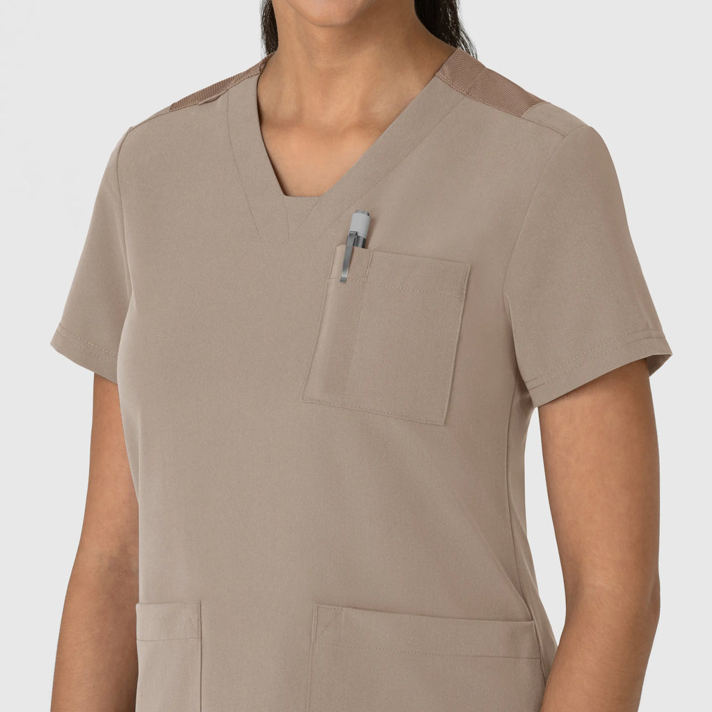 Wink Scrubs Women's Nova Flex-n-Reach V-Neck Scrub Top Haze | scrub-supply.com