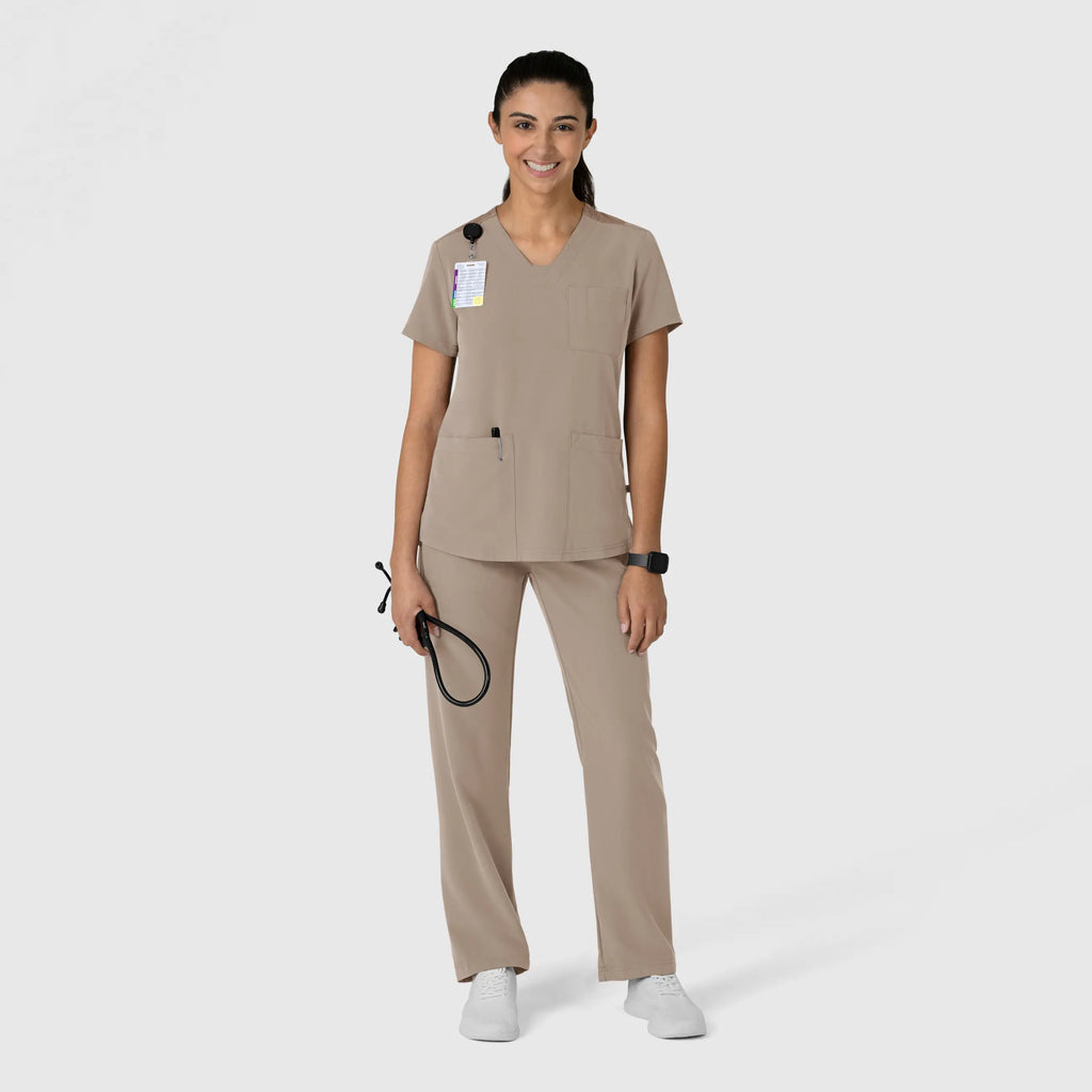 Wink Scrubs Women's Nova Flex-n-Reach V-Neck Scrub Top Haze | scrub-supply.com