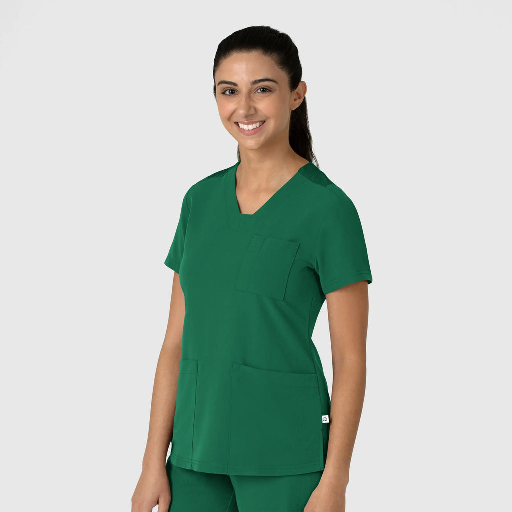 Wink Scrubs Women's Nova Flex-n-Reach V-Neck Scrub Top Hunter | scrub-supply.com