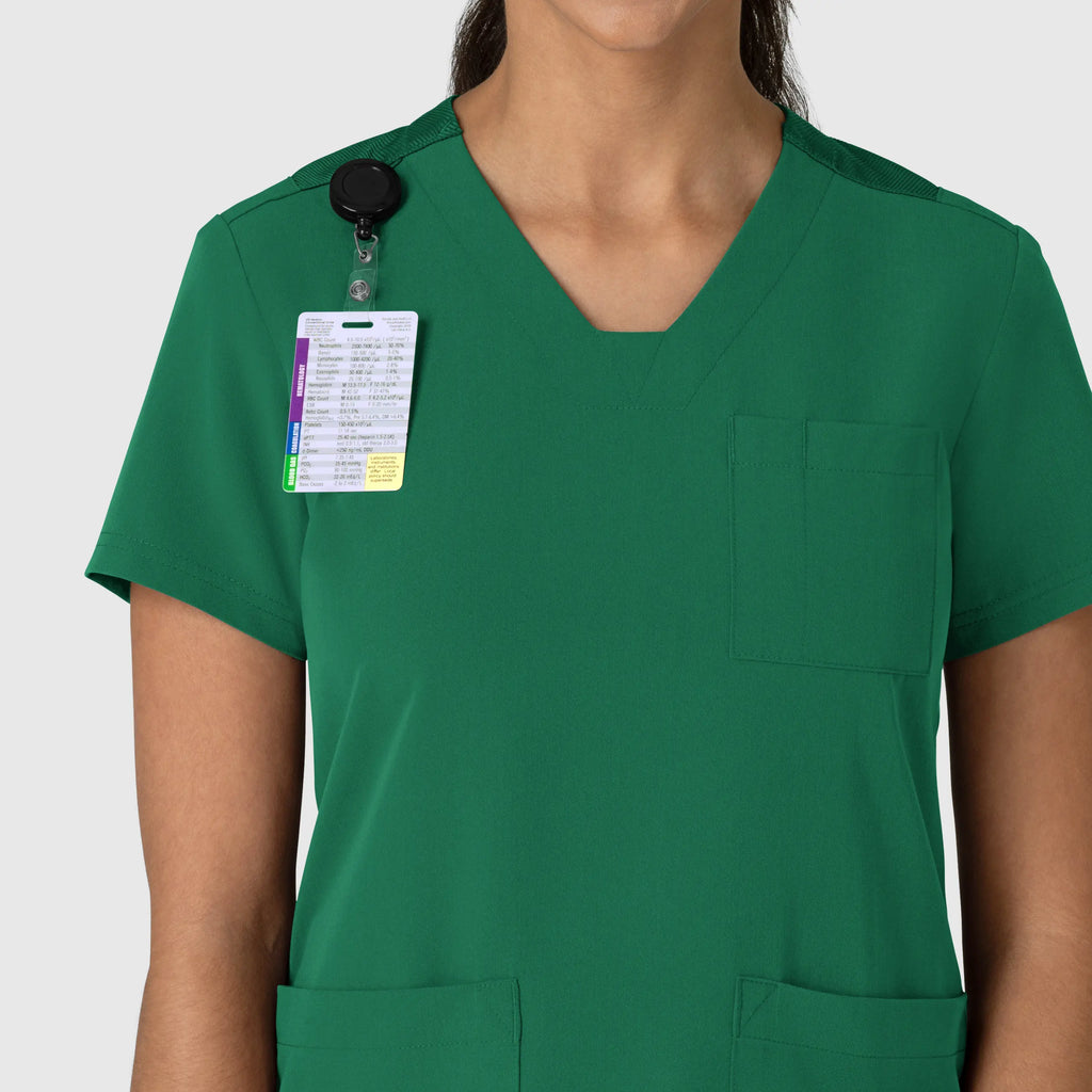 Wink Scrubs Women's Nova Flex-n-Reach V-Neck Scrub Top Hunter | scrub-supply.com