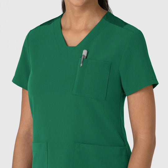 Wink Scrubs Women's Nova Flex-n-Reach V-Neck Scrub Top Hunter | scrub-supply.com