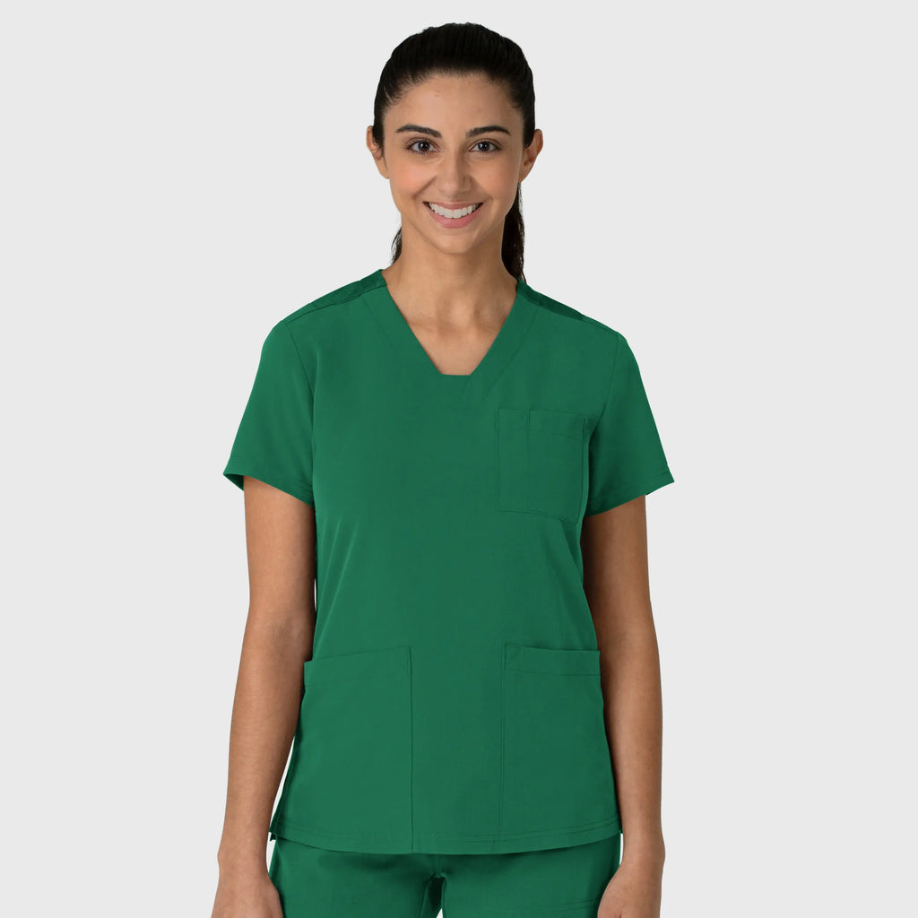 Wink Scrubs Women's Nova Flex-n-Reach V-Neck Scrub Top Hunter | scrub-supply.com