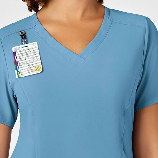 Wink Scrubs Women's RENEW V-Neck Scrub Top Bay Blue | scrub-supply.com