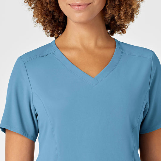 Wink Scrubs Women's RENEW V-Neck Scrub Top Bay Blue | scrub-supply.com