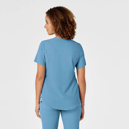 Wink Scrubs Women's RENEW V-Neck Scrub Top Bay Blue | scrub-supply.com