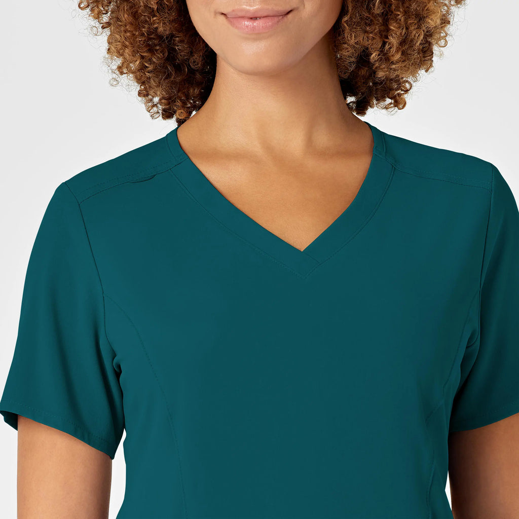 Wink Scrubs Women's RENEW V-Neck Scrub Top Caribbean Blue | scrub-supply.com