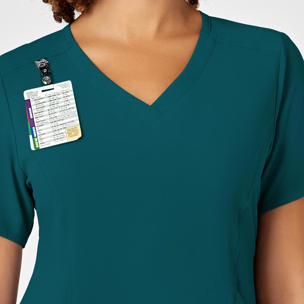 Wink Scrubs Women's RENEW V-Neck Scrub Top Caribbean Blue | scrub-supply.com