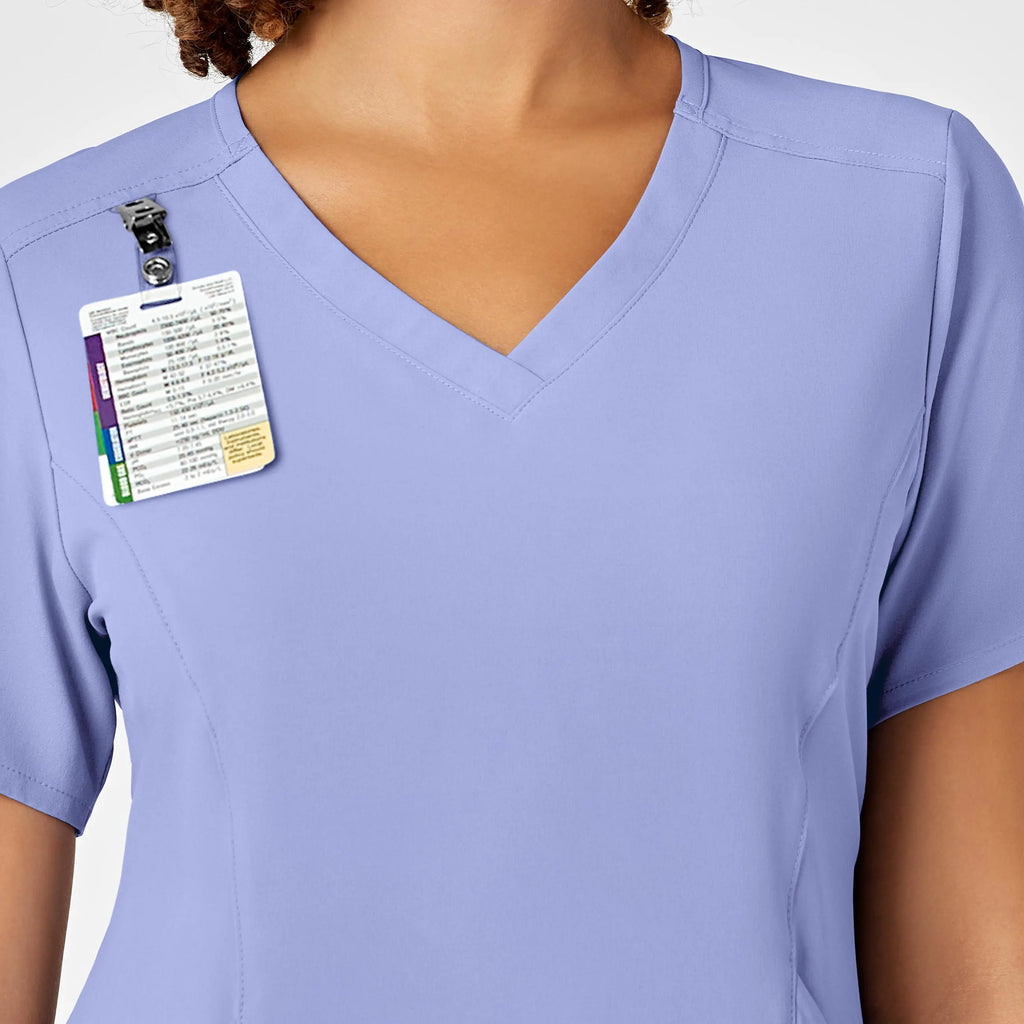 Wink Scrubs Women's RENEW V-Neck Scrub Top Ceil Blue | scrub-supply.com