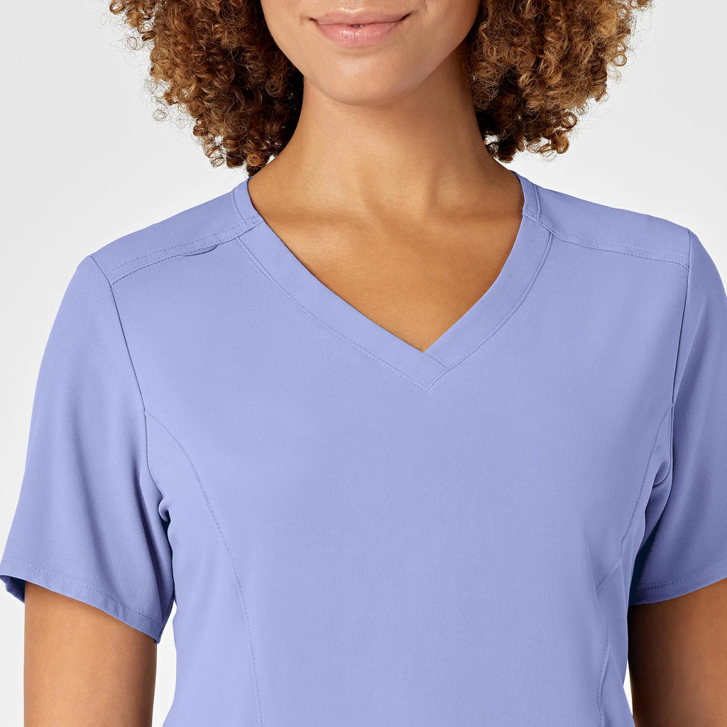 Wink Scrubs Women's RENEW V-Neck Scrub Top Ceil Blue | scrub-supply.com