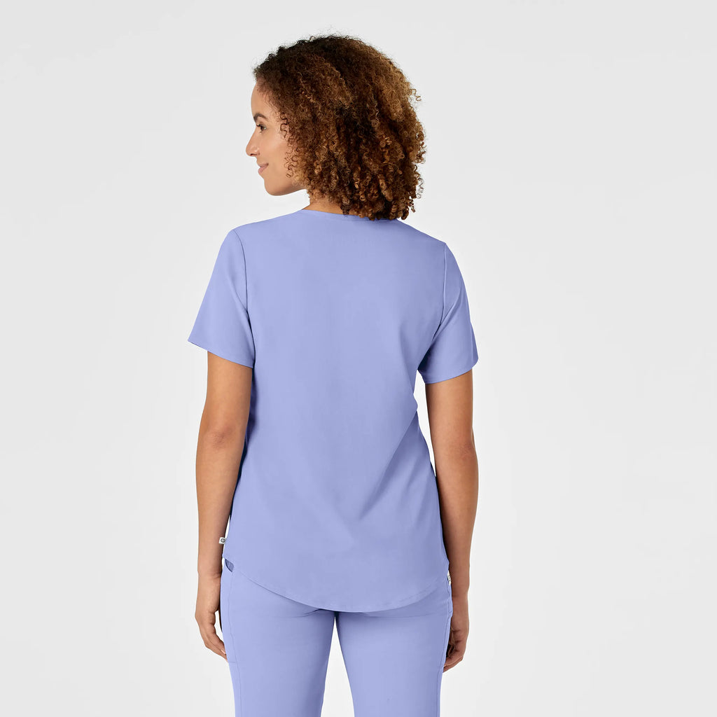 Wink Scrubs Women's RENEW V-Neck Scrub Top Ceil Blue | scrub-supply.com