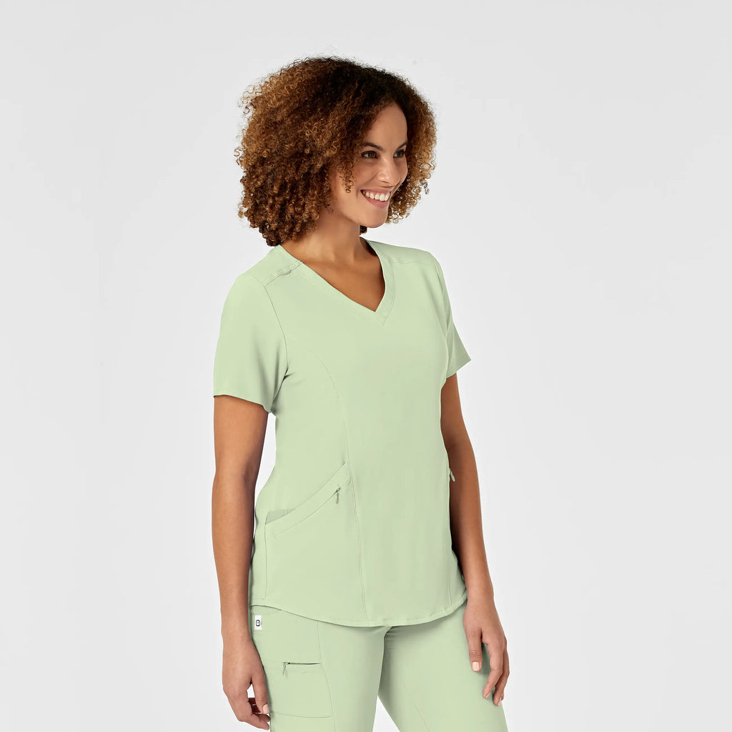 Wink Scrubs Women's RENEW V-Neck Scrub Top Fresh Mint | scrub-supply.com