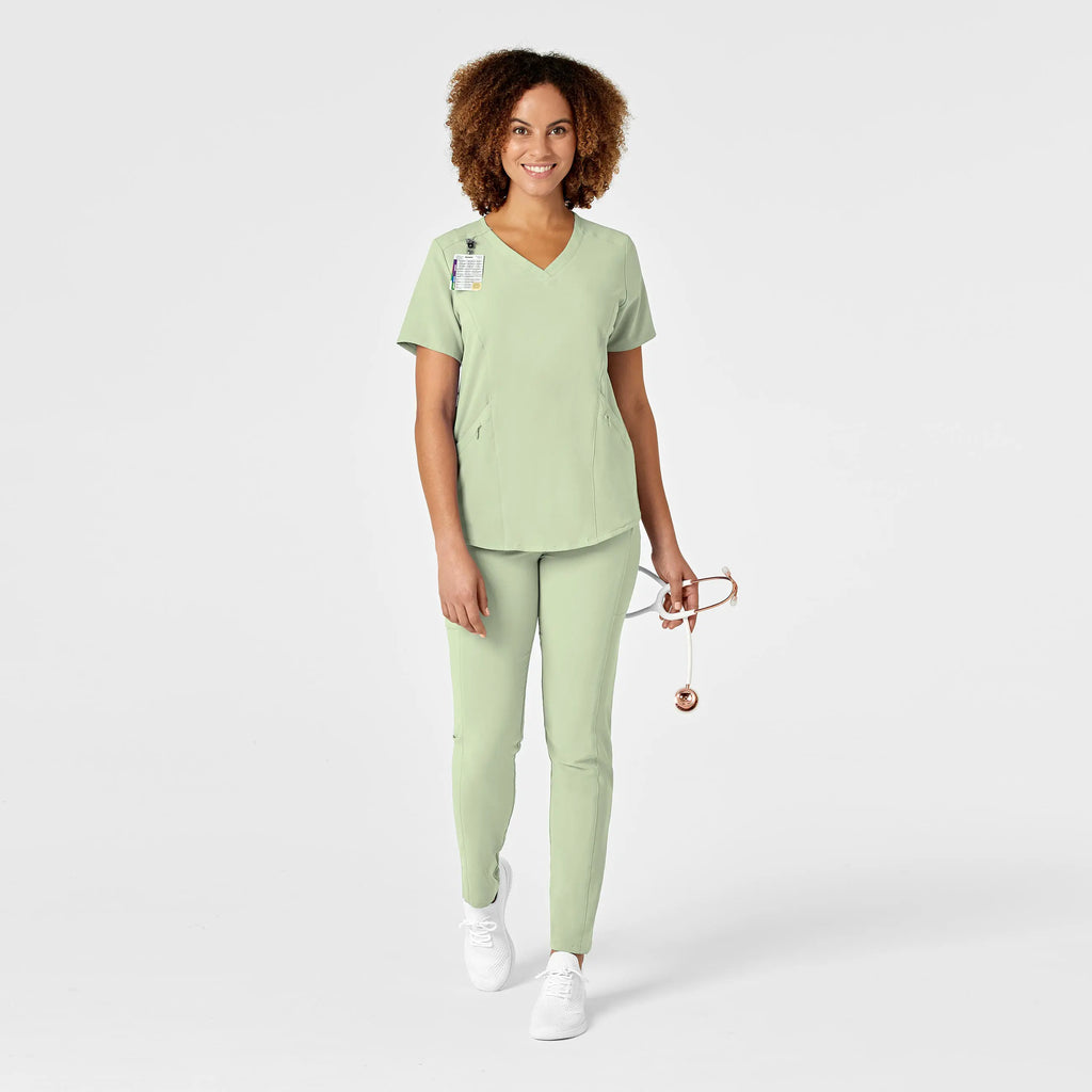 Wink Scrubs Women's RENEW V-Neck Scrub Top Fresh Mint | scrub-supply.com