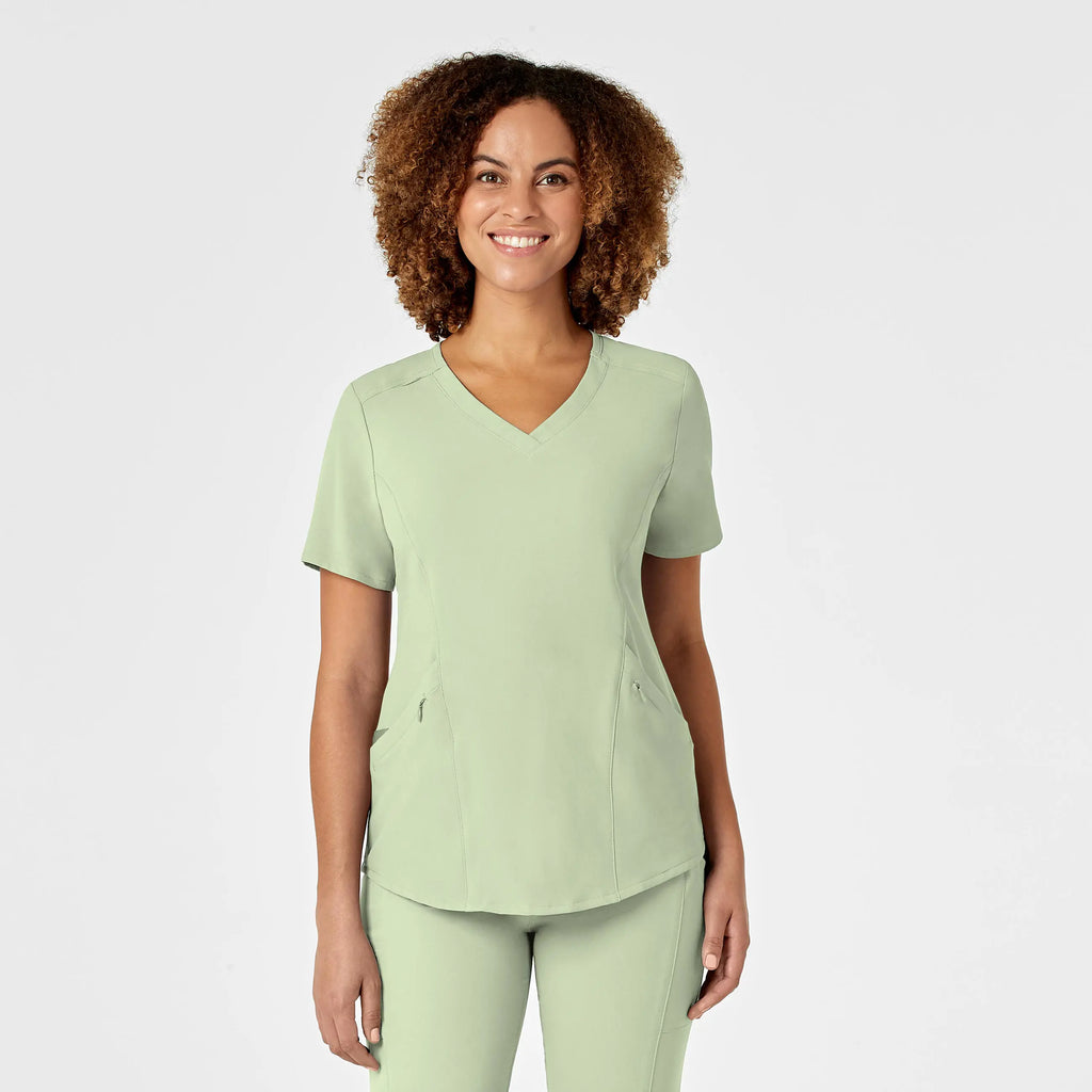 Wink Scrubs Women's RENEW V-Neck Scrub Top Fresh Mint | scrub-supply.com