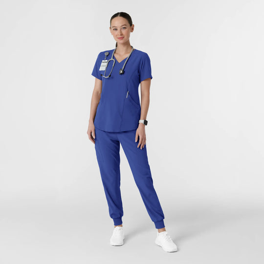 Wink Scrubs Women's RENEW V-Neck Scrub Top Galaxy Blue | scrub-supply.com