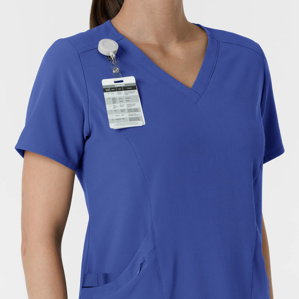 Wink Scrubs Women's RENEW V-Neck Scrub Top Galaxy Blue | scrub-supply.com