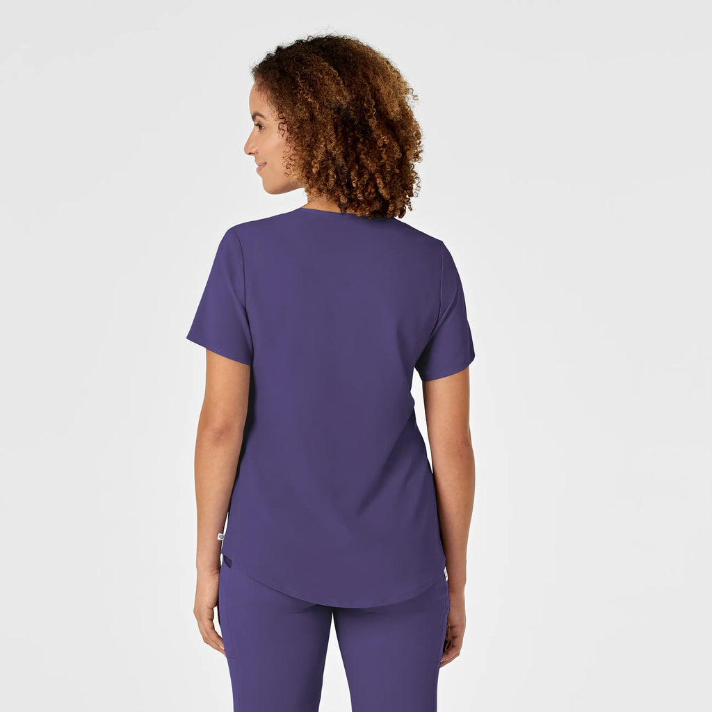 Wink Scrubs Women's RENEW V-Neck Scrub Top Grape | scrub-supply.com