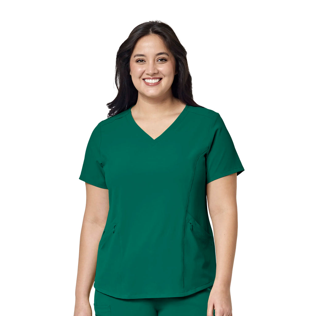 Wink Scrubs Women's RENEW V-Neck Scrub Top Hunter | scrub-supply.com