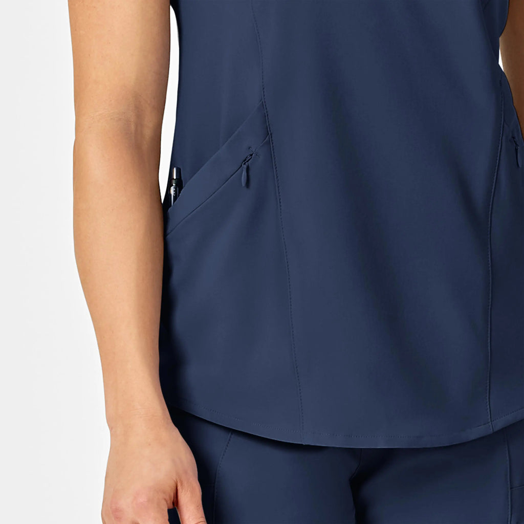 Wink Scrubs Women's RENEW V-Neck Scrub Top Navy | scrub-supply.com