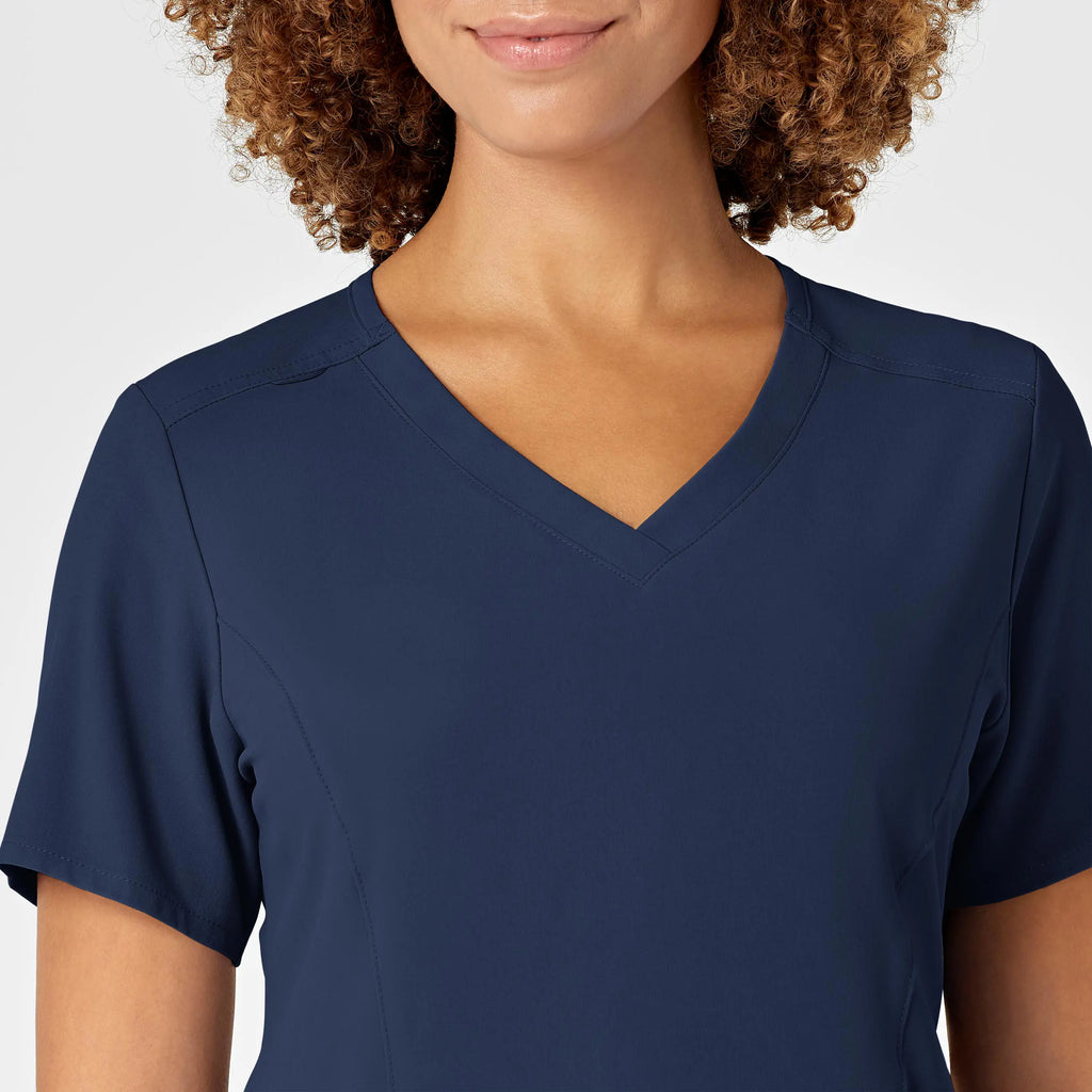 Wink Scrubs Women's RENEW V-Neck Scrub Top Navy | scrub-supply.com