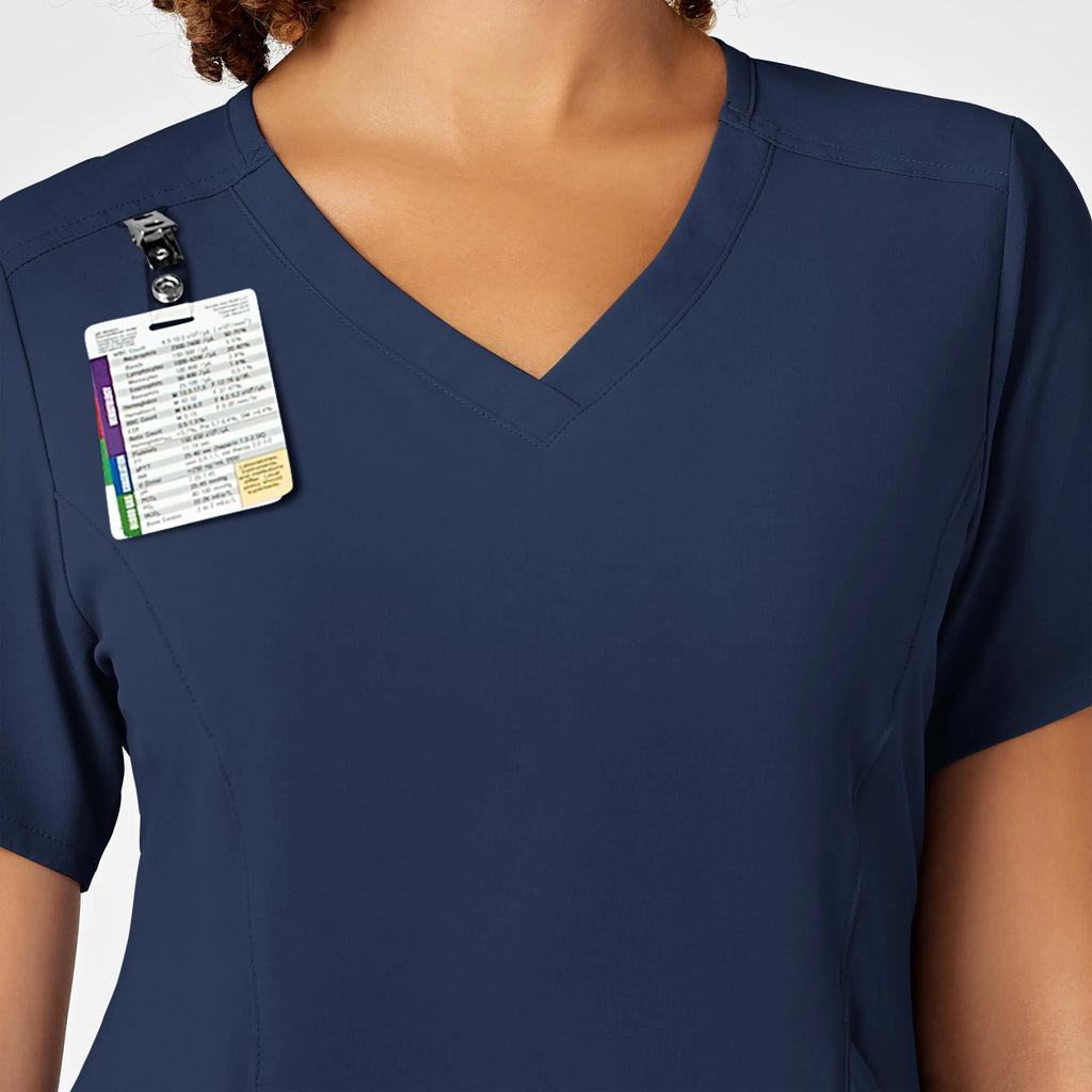 Wink Scrubs Women's RENEW V-Neck Scrub Top Navy | scrub-supply.com