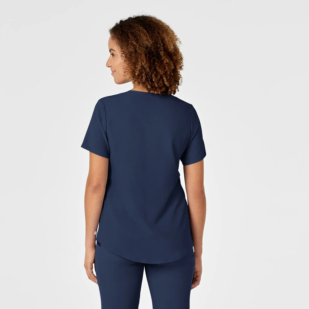 Wink Scrubs Women's RENEW V-Neck Scrub Top Navy | scrub-supply.com