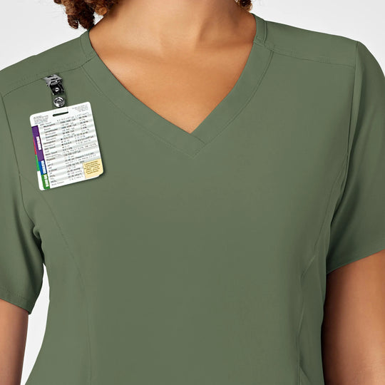Wink Scrubs Women's RENEW V-Neck Scrub Top Olive | scrub-supply.com