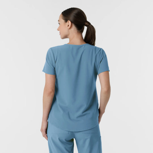 Wink Scrubs Women's RENEW V-Neck Scrub Top Pacific Blue | scrub-supply.com