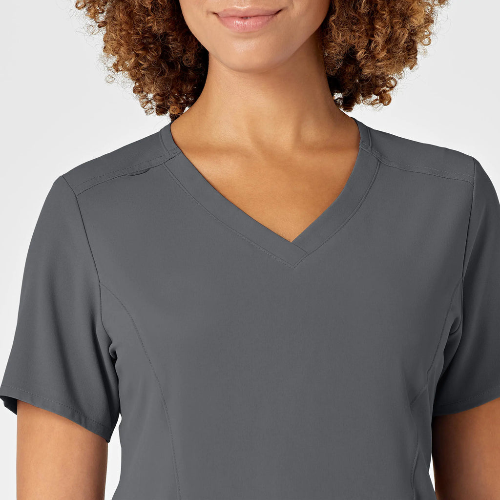 Wink Scrubs Women's RENEW V-Neck Scrub Top Pewter | scrub-supply.com