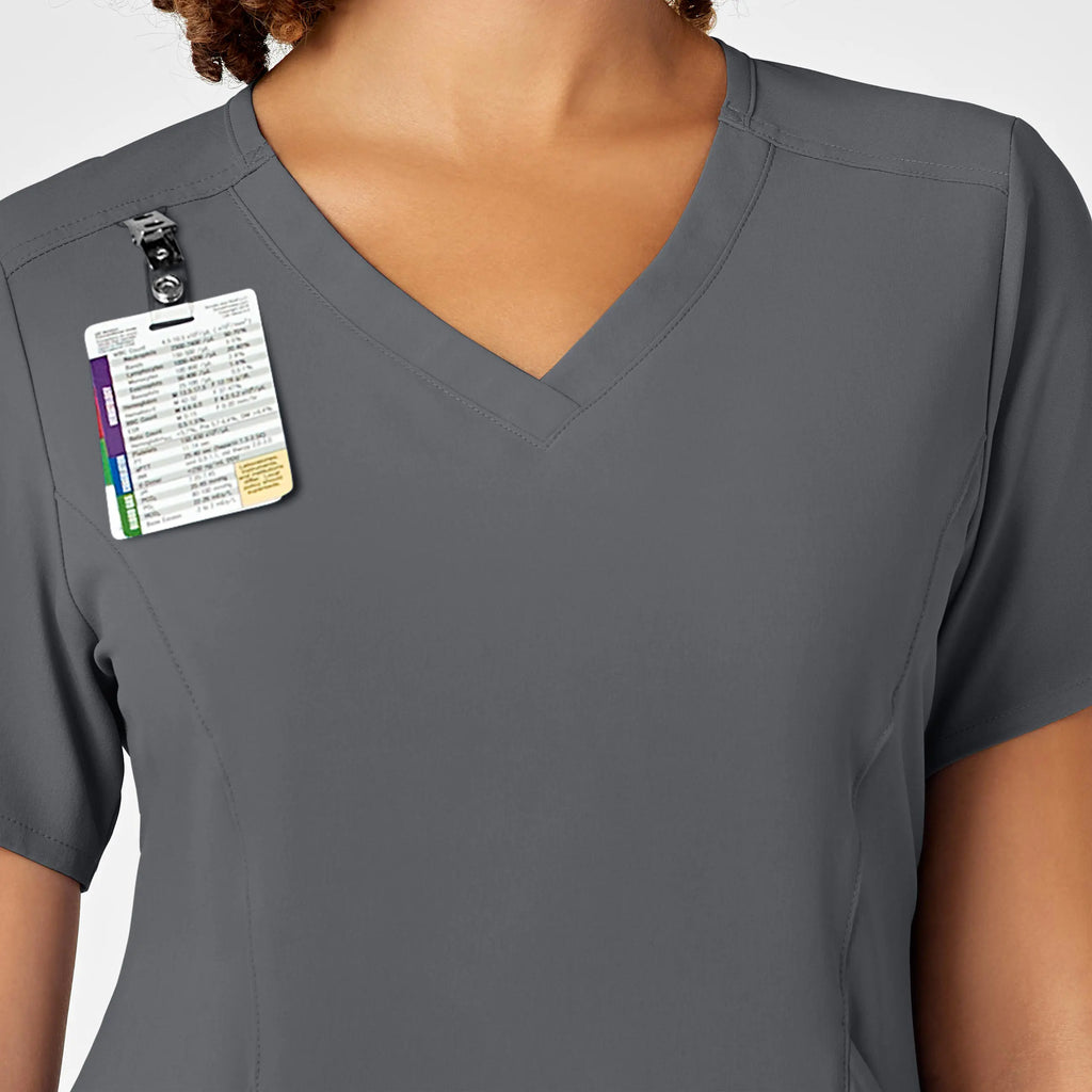 Wink Scrubs Women's RENEW V-Neck Scrub Top Pewter | scrub-supply.com