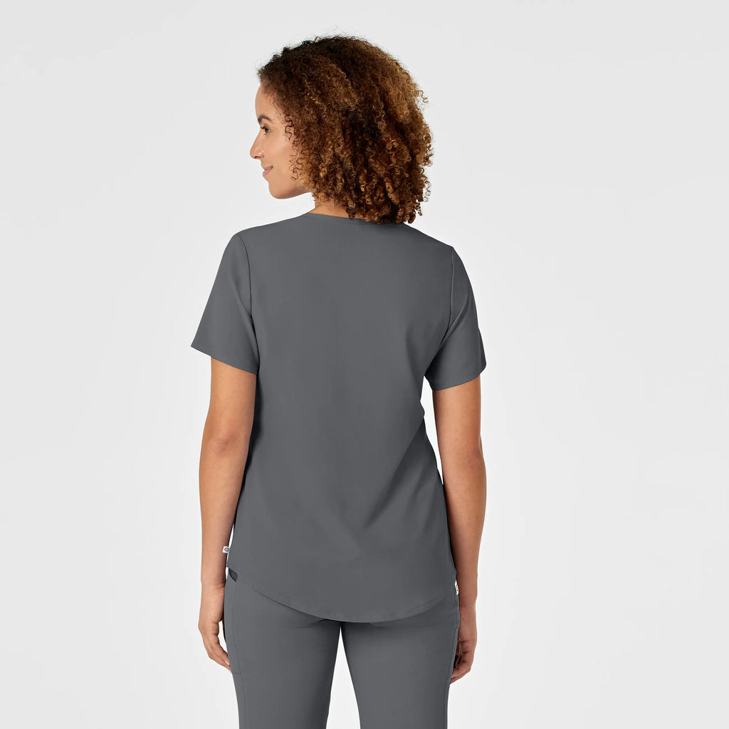 Wink Scrubs Women's RENEW V-Neck Scrub Top Pewter | scrub-supply.com