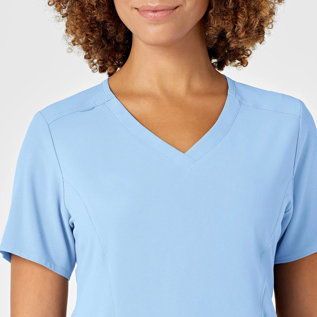 Wink Scrubs Women's RENEW V-Neck Scrub Top Powder Blue | scrub-supply.com