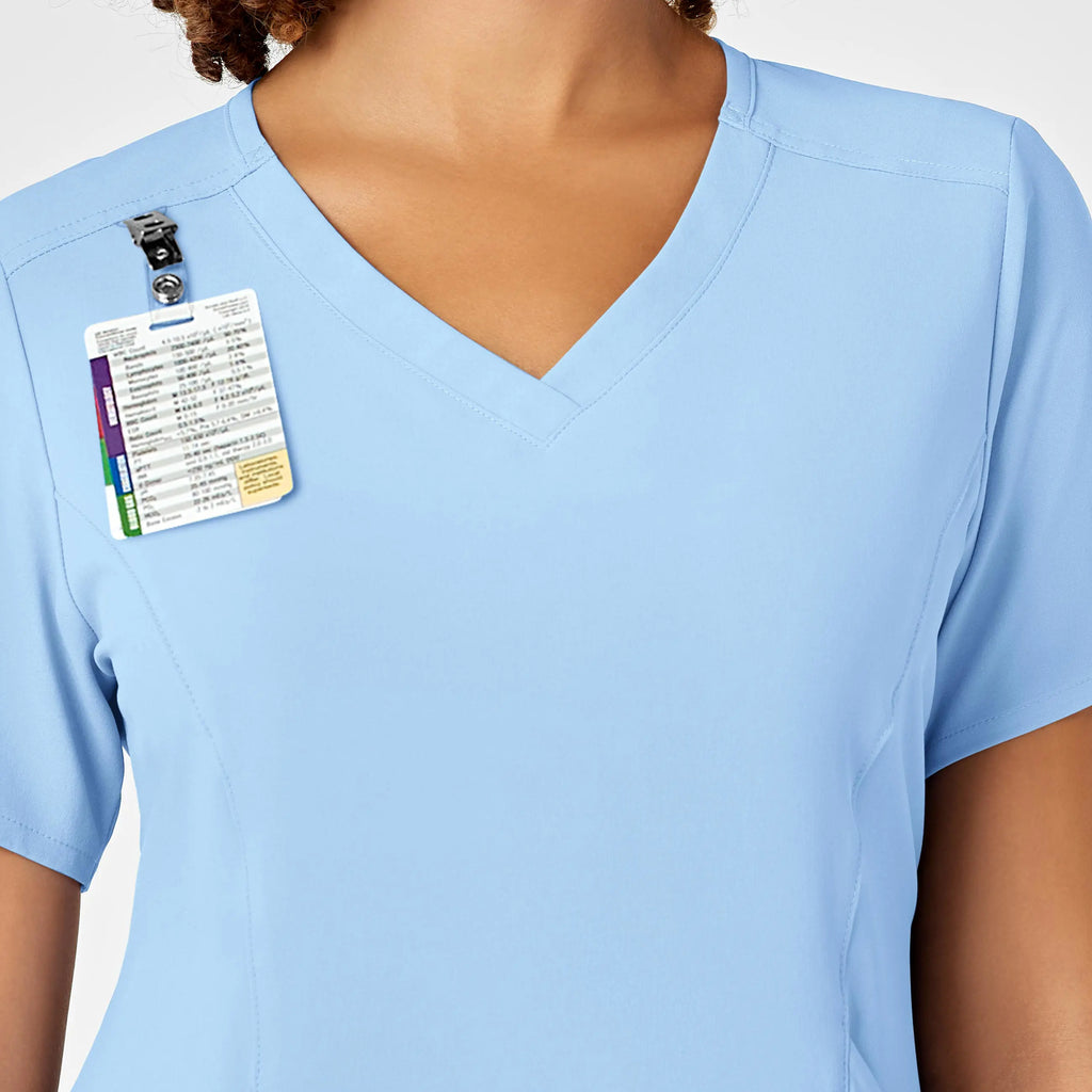 Wink Scrubs Women's RENEW V-Neck Scrub Top Powder Blue | scrub-supply.com