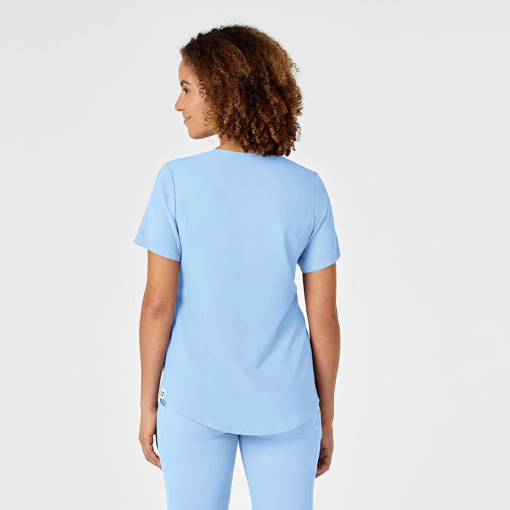 Wink Scrubs Women's RENEW V-Neck Scrub Top Powder Blue | scrub-supply.com