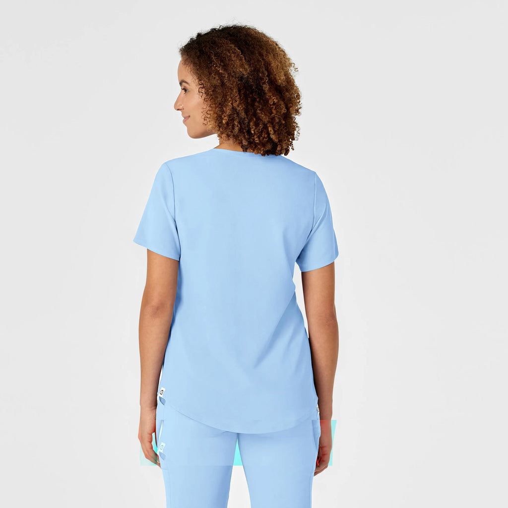 Wink Scrubs Women's RENEW V-Neck Scrub Top Powder Blue | scrub-supply.com