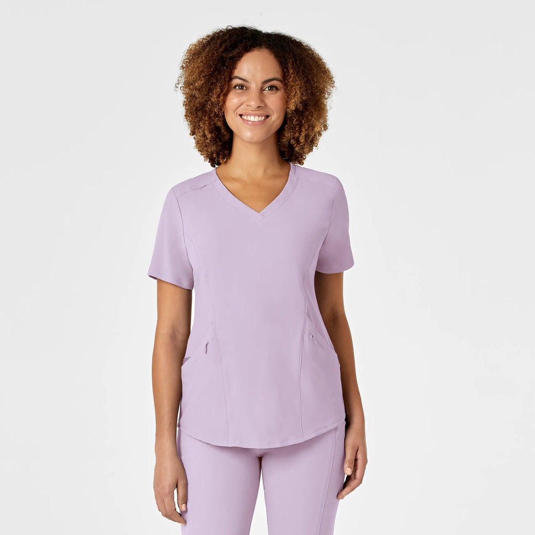 Wink Scrubs Women's RENEW V-Neck Scrub Top Pastel Lilac | scrub-supply.com