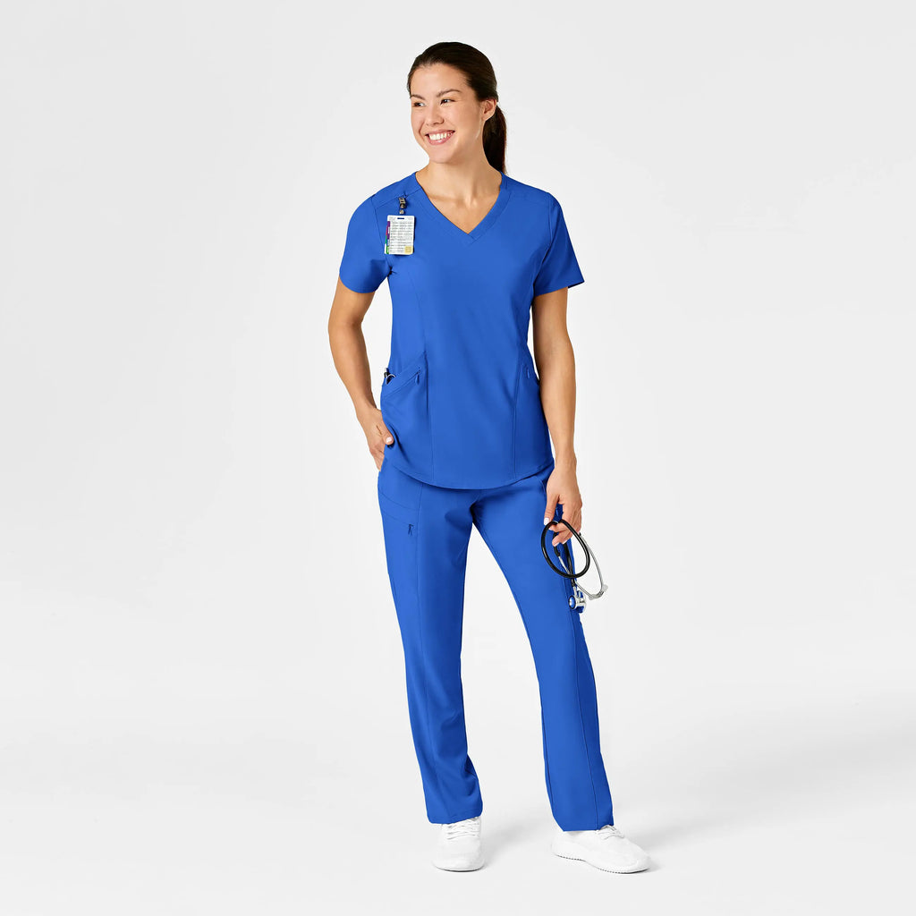 Wink Scrubs Women's RENEW V-Neck Scrub Top Royal Blue | scrub-supply.com