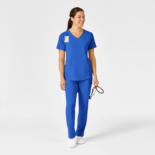 Wink Scrubs Women's RENEW V-Neck Scrub Top Royal Blue | scrub-supply.com