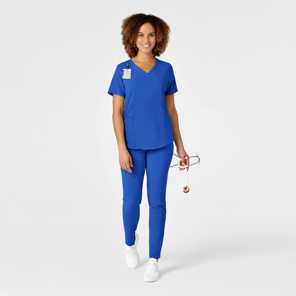 Wink Scrubs Women's RENEW V-Neck Scrub Top Royal Blue | scrub-supply.com